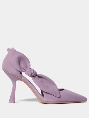kate spade Lavender Knotted Strap Pointed-Toe Heels